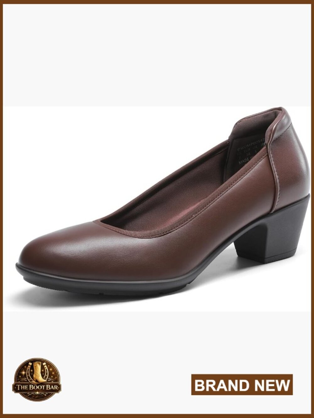 Low Chunky Block Heel Pumps Comfortable Work Shoes Closed Toe